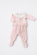 Conjunto rosa de punto 2 piezas bebé Fam. Fresas