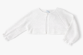 Bolero punto blanco para bebé