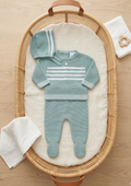 Conjunto Yago de punto color verde  pálido de 3 piezas