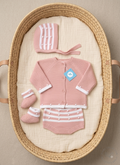 Conjunto de punto Ismael color rosa de 4 piezas