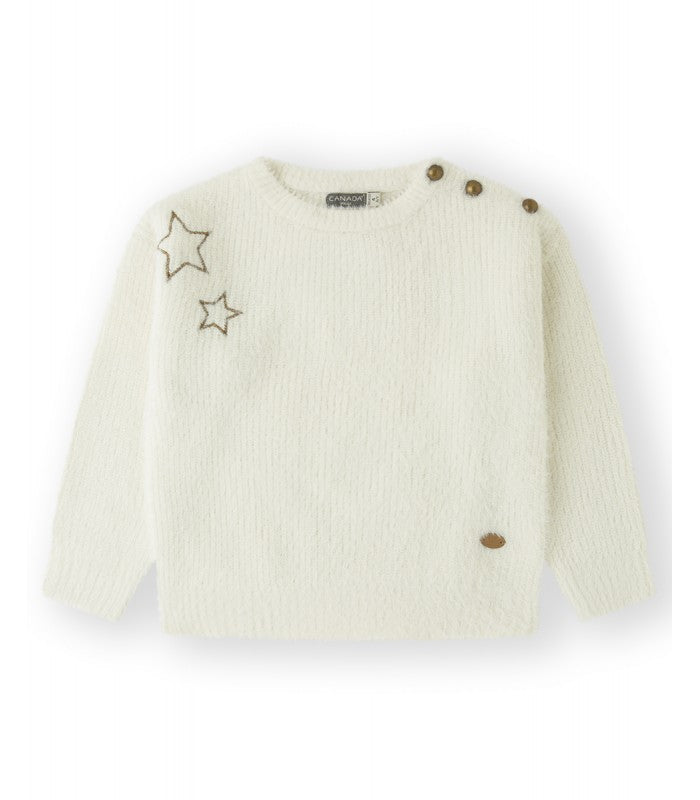 Girls' knitted sweater, Dafne model