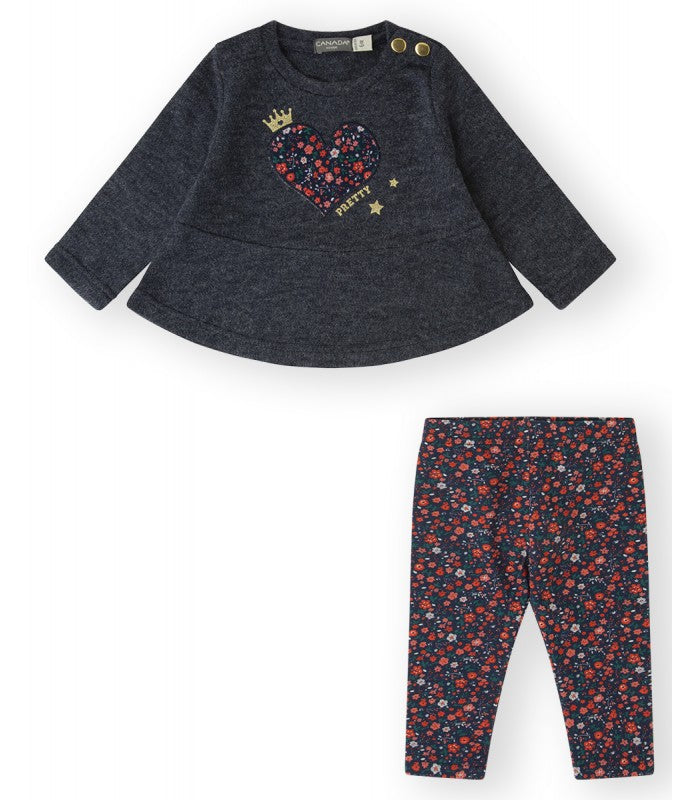Conjunto Bebé Niña Jersey y legging Modelo Terrier