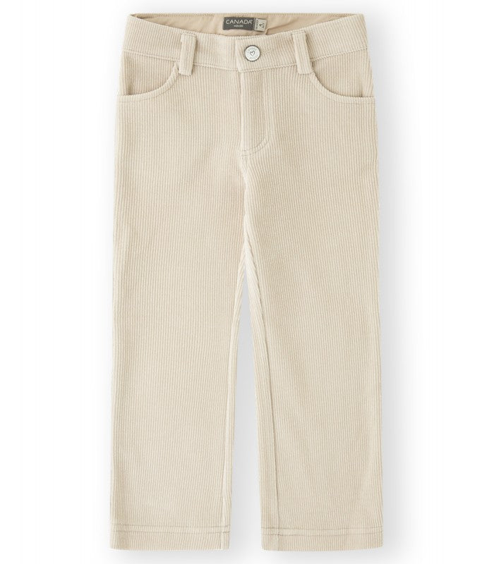 Pantalón Niña Pana Beige