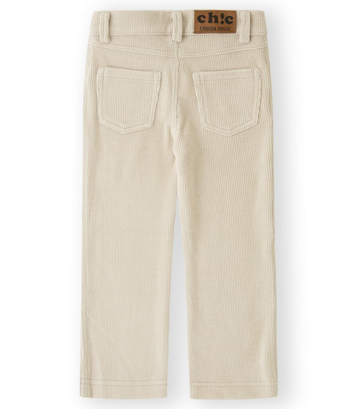 Pantalón Niña Pana Beige