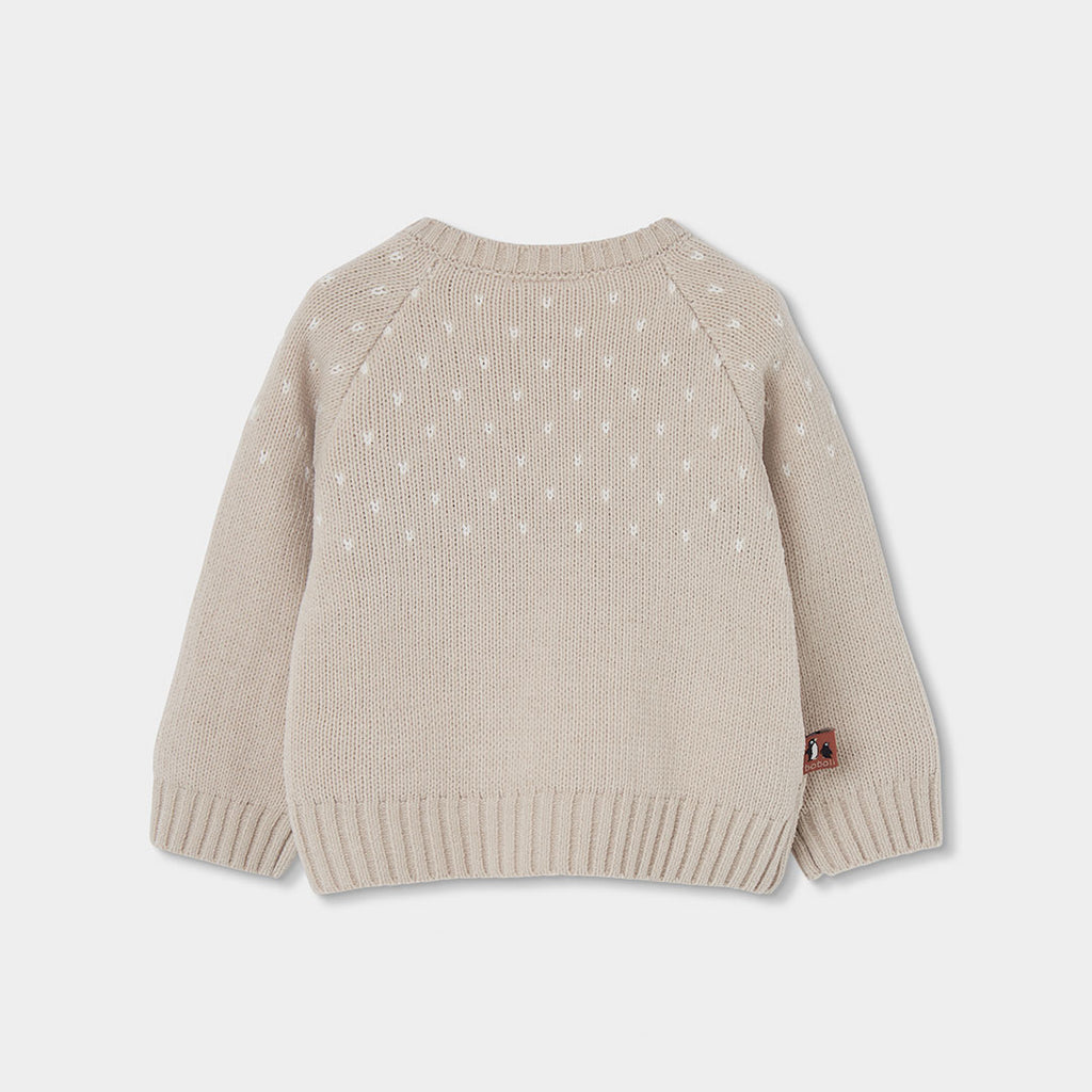 Conjunto bebé beige estampado de pingüino