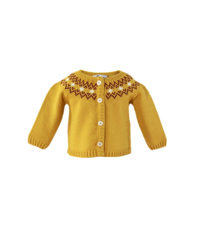 Chaqueta Tricotosa bebé color mostaza