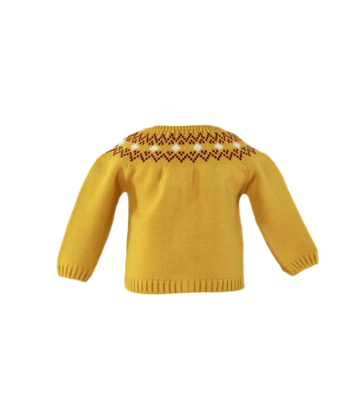 Chaqueta Tricotosa bebé color mostaza