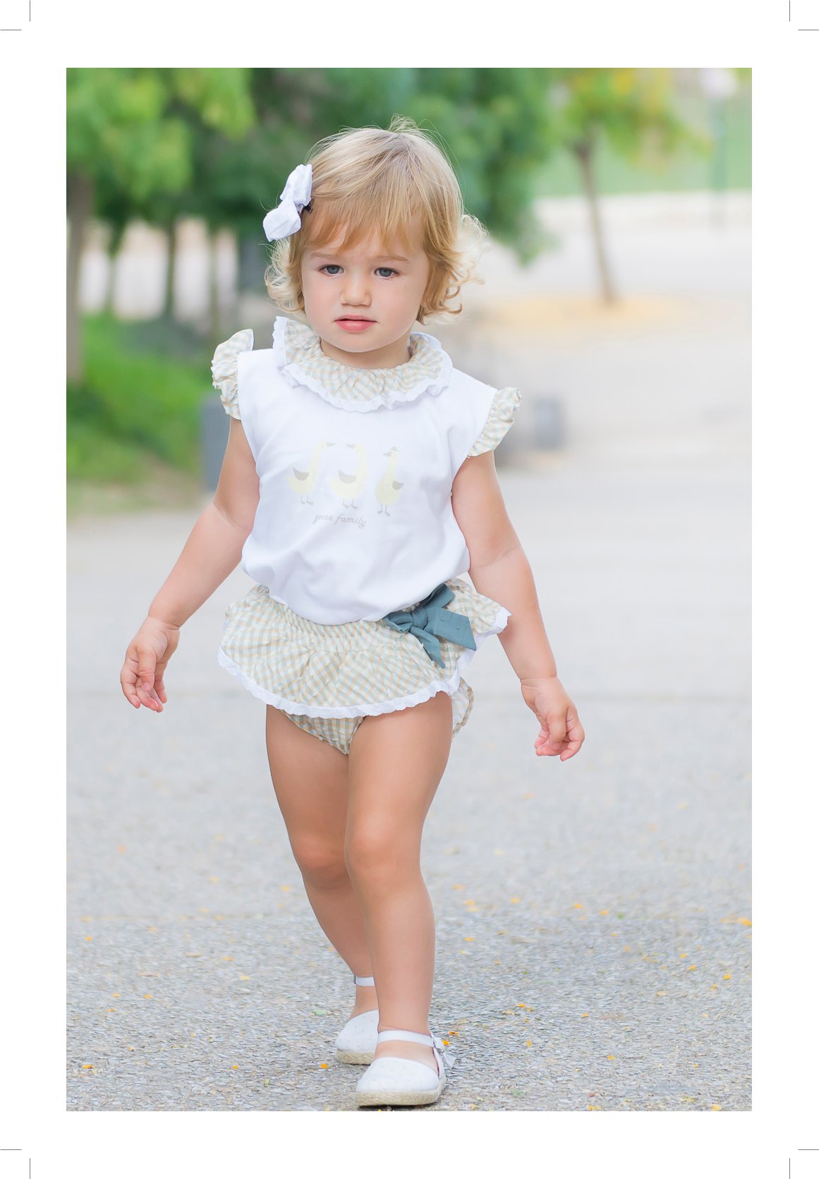 Baby girl set with bloomers, Duck Model