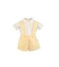 Conjunto Bebé Niño  Camisa manga corta y peto