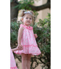 Vestido Bebé Niñá Rosa Flúor de Vera by Nekenia Colección Papagayo