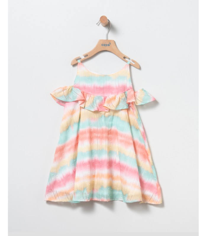 Vestido Niña tie dye multicolor de tirantes