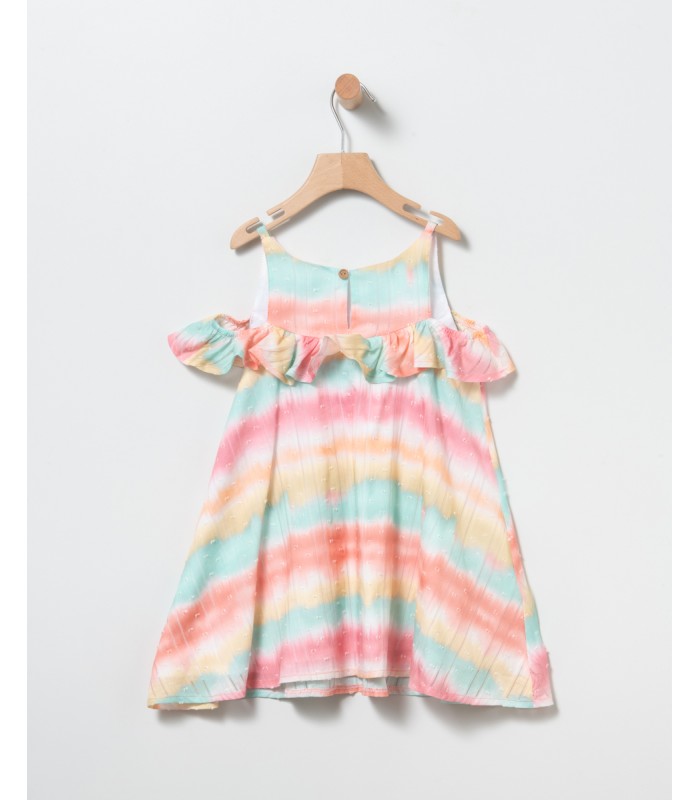 Vestido Niña tie dye multicolor de tirantes