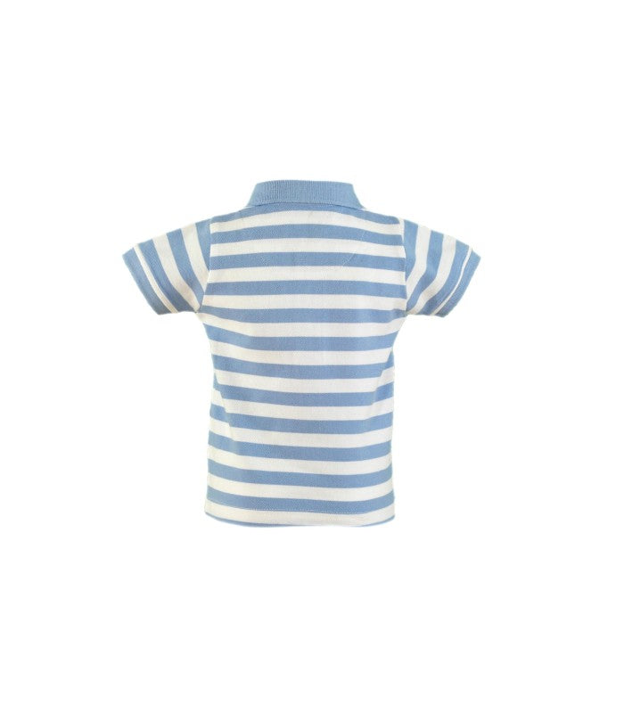 Polo bebé Niño blanco y azul