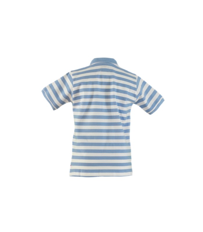 Polo Niño en blanco y azul