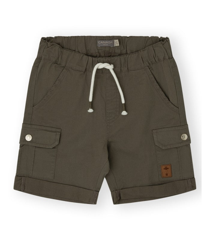 Bermuda niño con bolsillo lateral color kaki Modelo Safari