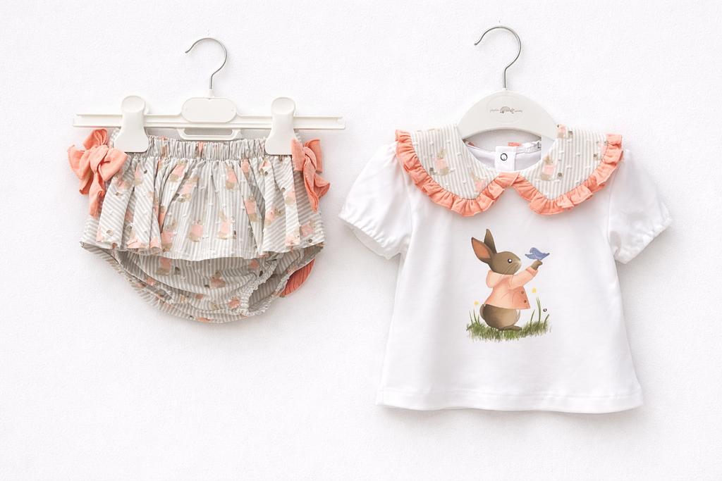 Conjunto bebé niña estampado Modelo Rabbit