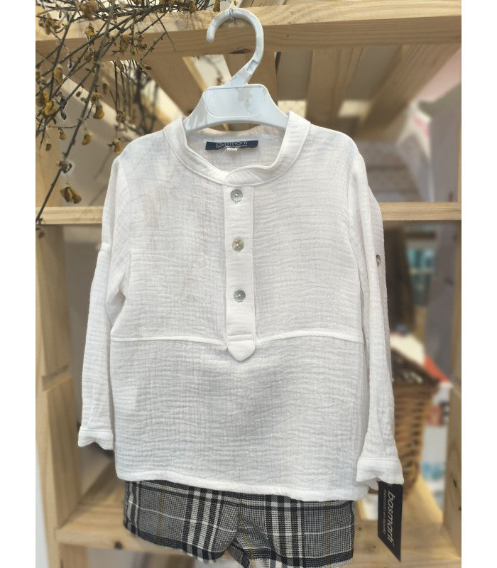 Conjunto Niño de camisa y bombacho de cuadros Colección La Dama de las Camelias Basmarti