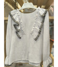 Blusa Niña de bambula blanca. Colección La Dama de las Camelias. Basmarti