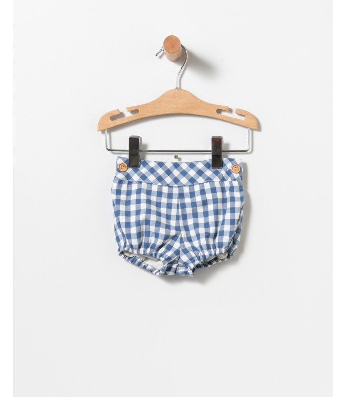 Conjunto Bebé Niño Bloomer y jersey de felpa verde agua