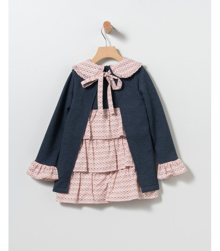 Vestido Niña de felpa estampado rosa