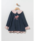 Vestido Niña de felpa estampado rosa