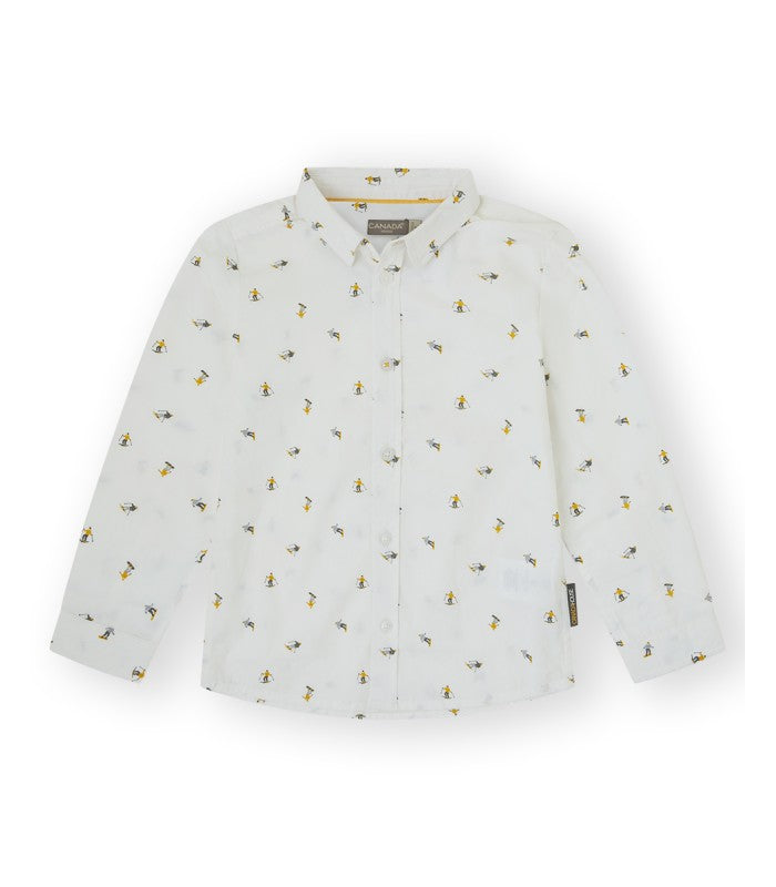 Camisa Niño blanca de manga larga. Modelo Kiers