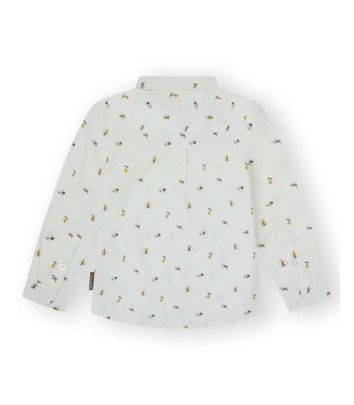 Camisa Niño blanca de manga larga. Modelo Kiers
