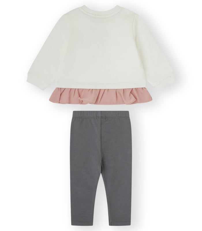 Conjunto bebé niña de sudadera y malla. Modelo Jumping