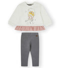 Conjunto bebé niña de sudadera y malla. Modelo Jumping
