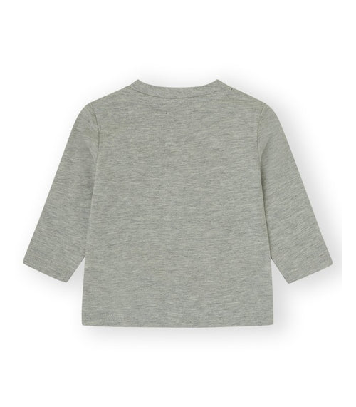 Camiseta Bebé Niño gris estampada. Modelo Bomb