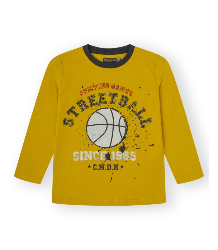Camiseta Niño FREETHROW amarillo
