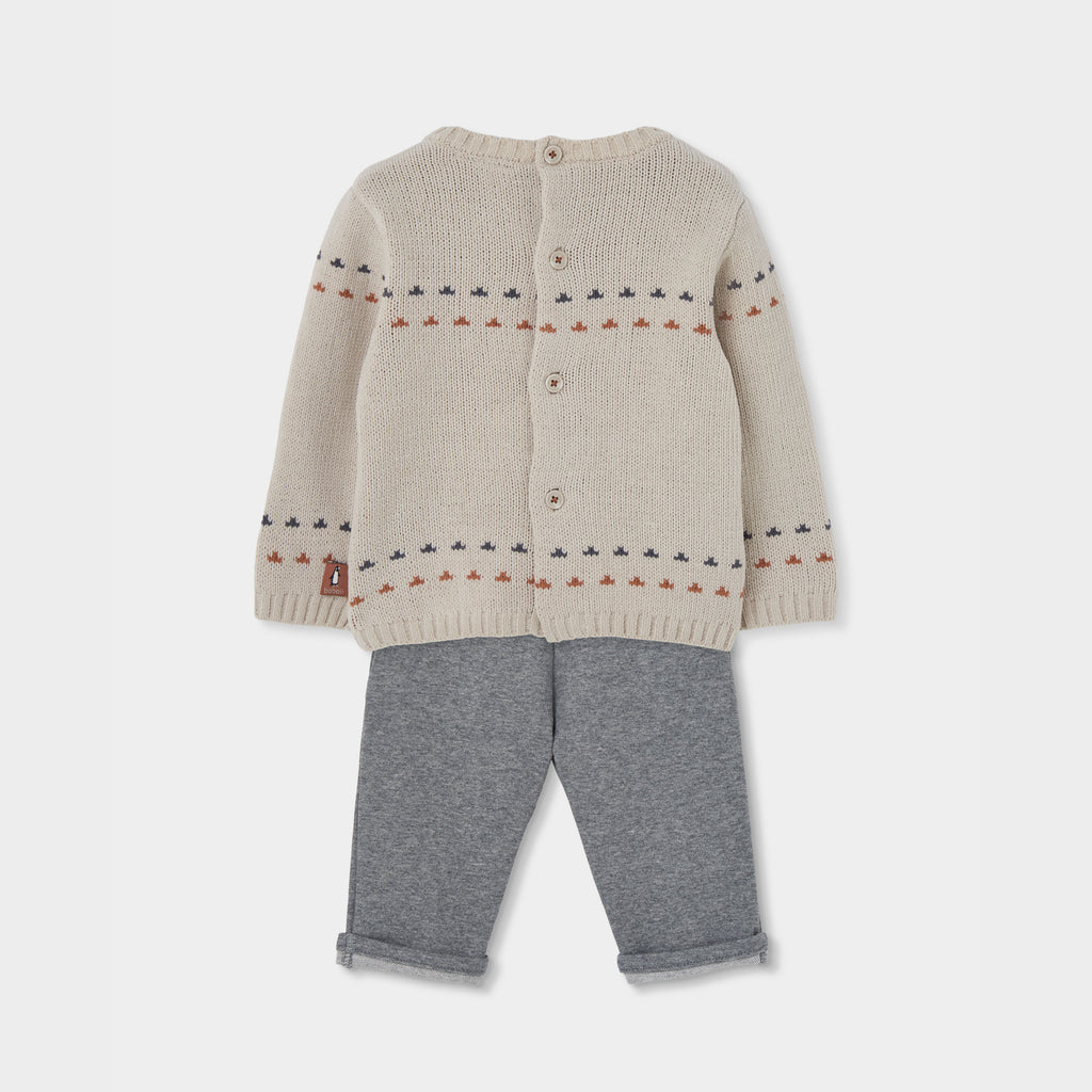 Conjunto punto de bebé niño Modelo Pingüinos