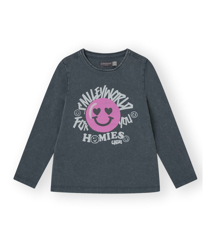 Camiseta Niña HOMIES gris oscuro
