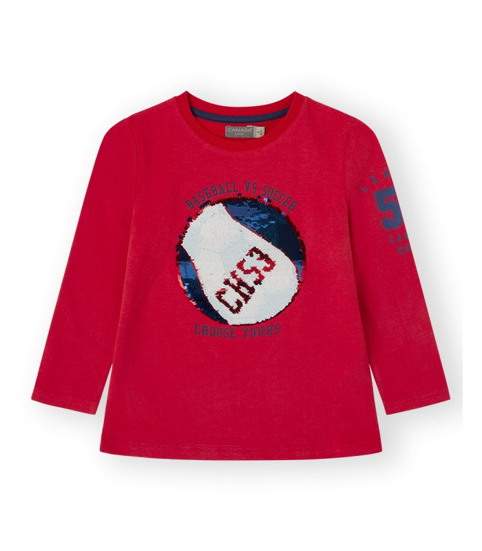Camiseta Niño BASEFUT roja