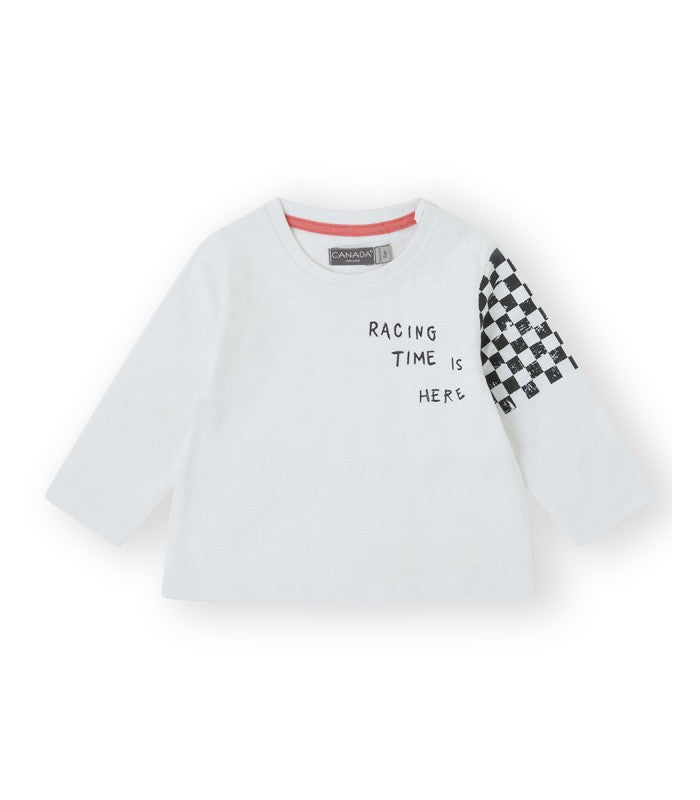 Camiseta Bebé Niño RACING blanca