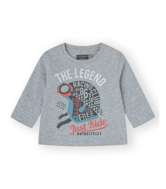 Camiseta Bebé Niño LEGEND gris claro