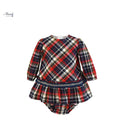 Navy plaid baby girl's dress