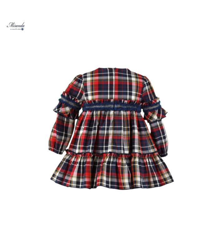 Vestido Niña de cuadros marino de Miranda