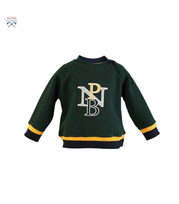 Sudadera Bebé niño color verde botella