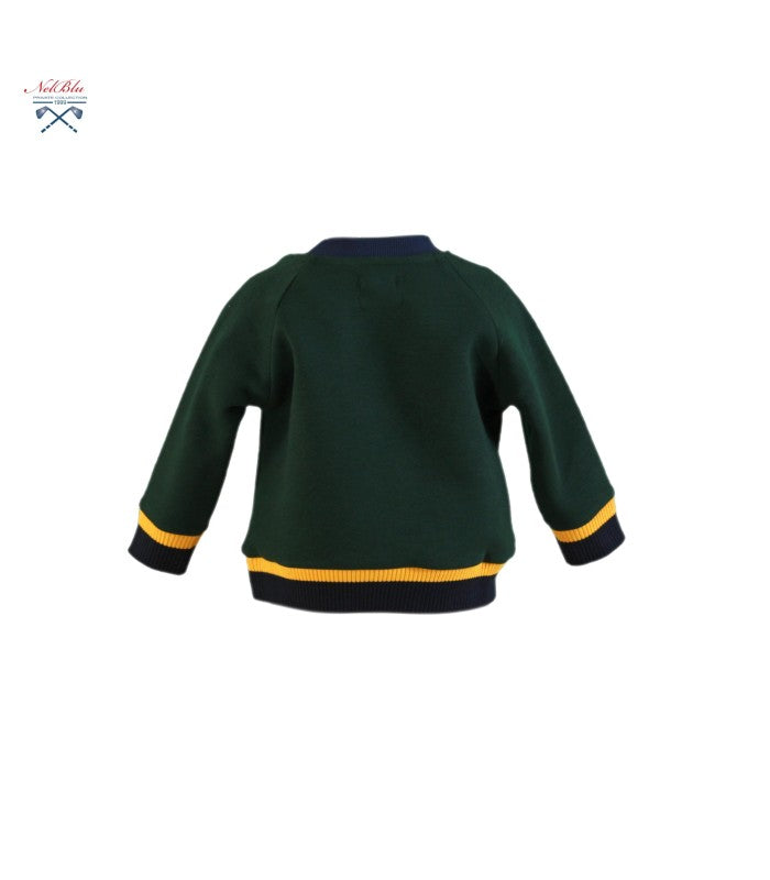 Sudadera Bebé niño color verde botella