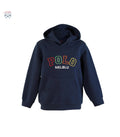 Sudadera Niño azul marino con capucha Letras Bordadas