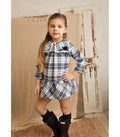 Vestido Niña de cuadros azules Colección El Beso del Hada de Cuka by Basmarti