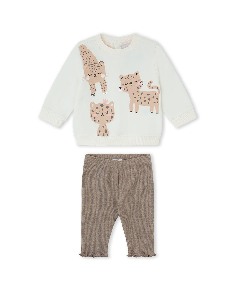 Conjunto Leopard  para bebé niña