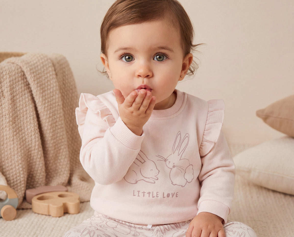Conjunto Loving Bunny para bebé niña