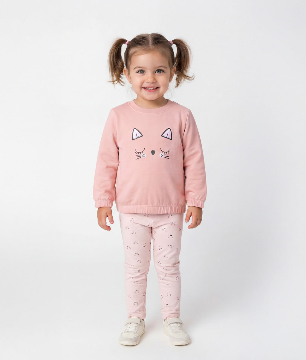 Chándal Little Cat con legging para bebé y niña