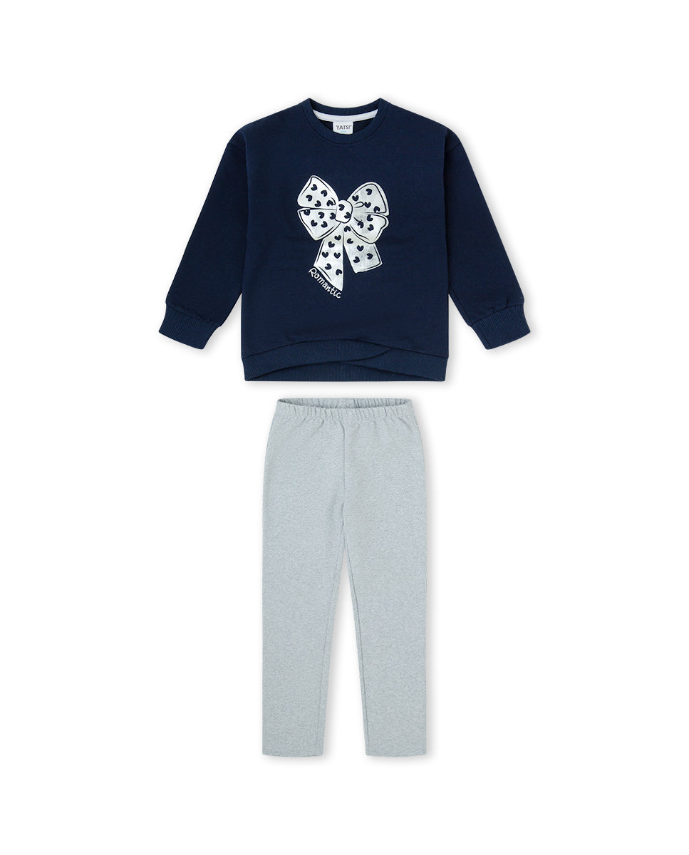 Conjunto Lazo con legging para niña