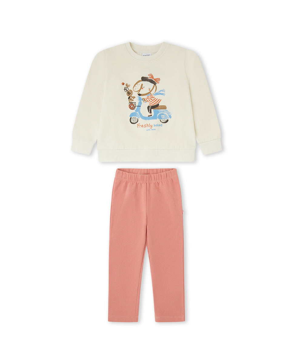 Conjunto Freshly Baked con leggin para niña