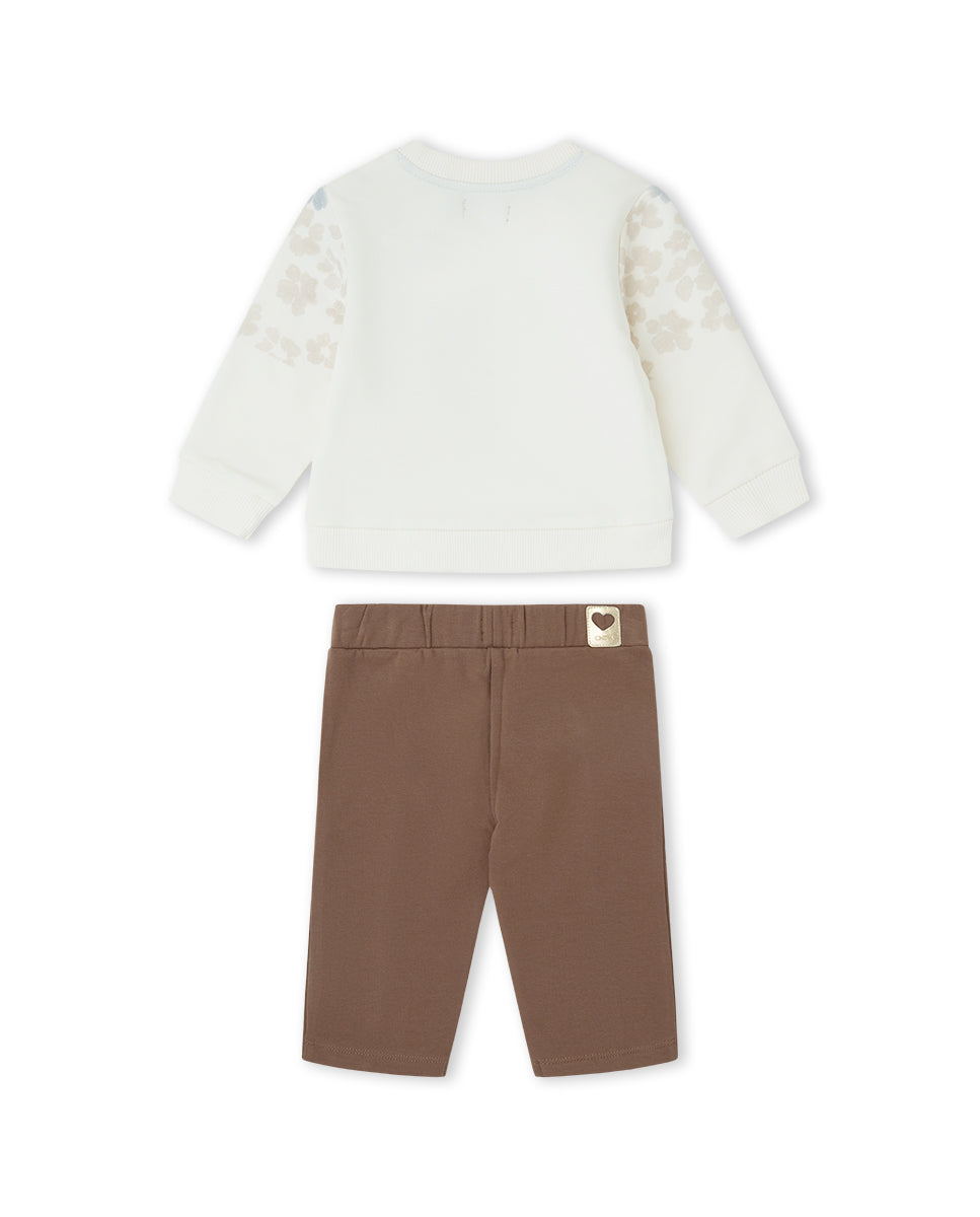 Conjunto  Noor de sudadera y malla para bebé niña