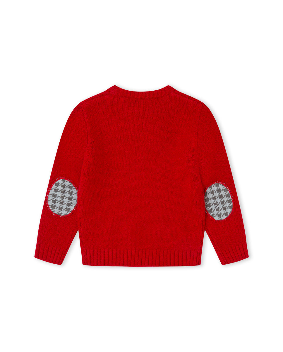 Jersey Boy de punto color rojo para niño