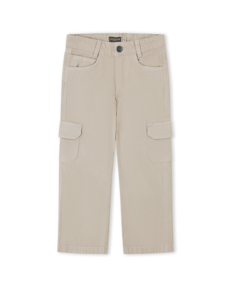 Pantalón cargo beige para niña Modelo Mathew